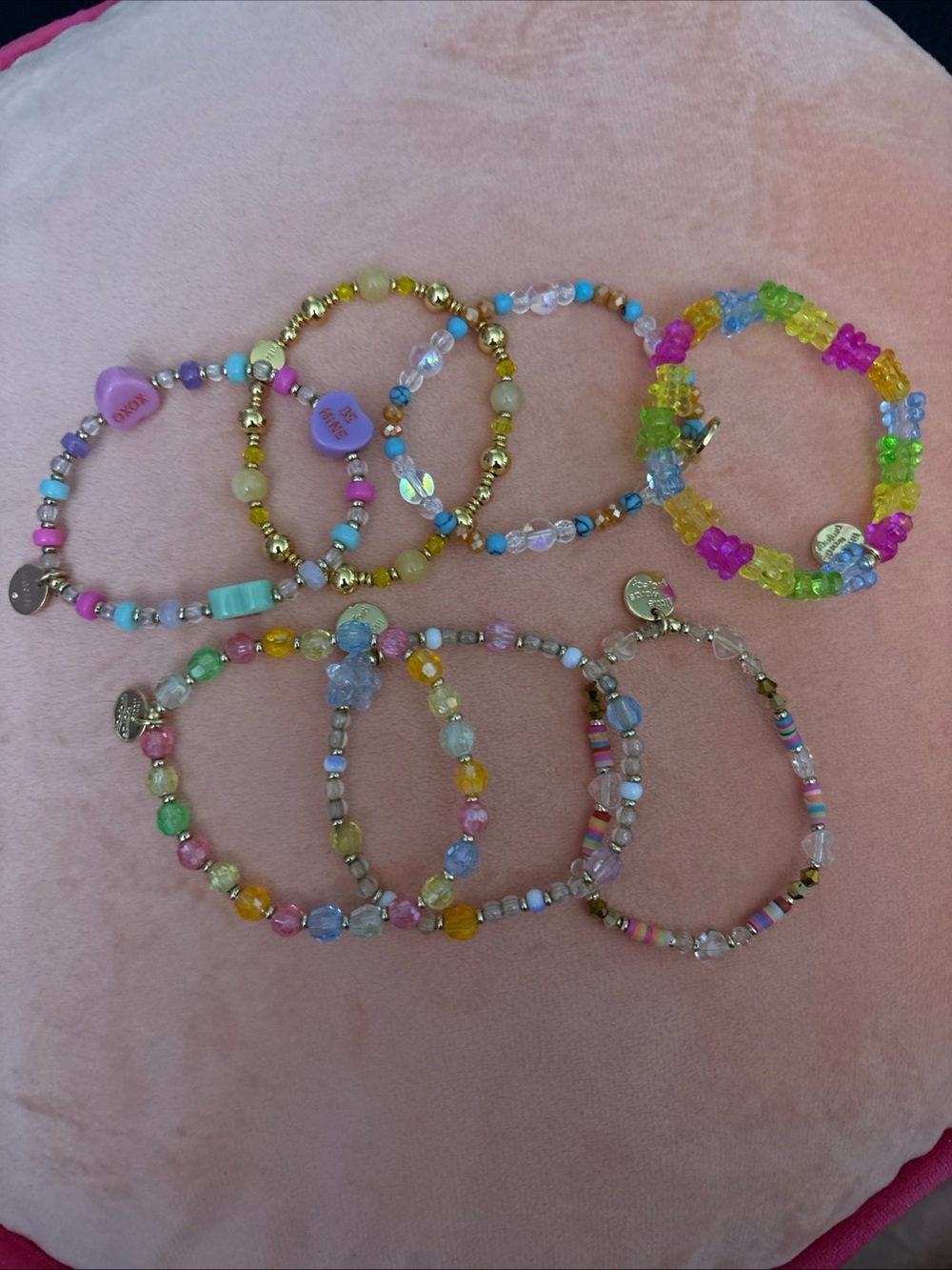 Colorful Beaded Charm Bracelet Set - Multicolor - Picture 3 of 4